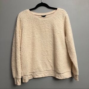 🌸5/$25🌸 Torrid | Cream Coloured Sherpa Pullover | Size 1